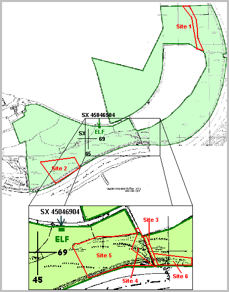 Site map of Himalayan Balsam removal