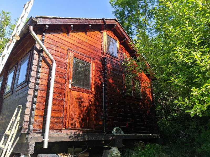 East Gable with tar coating