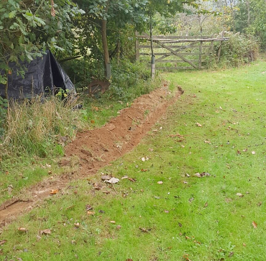 triangle field drainage trench north west