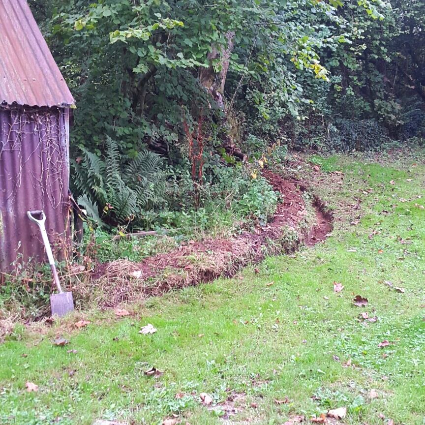 triangle field drainage trench south west