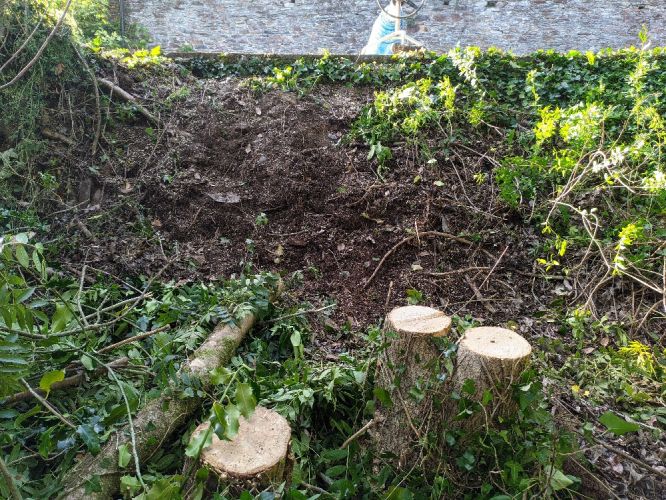 June 21st: Where debris is being removed.